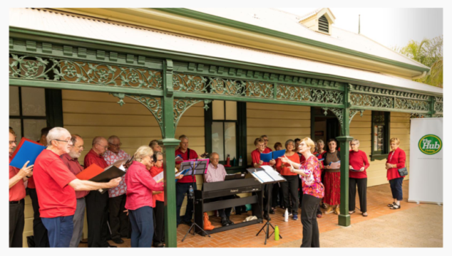 The Waverley Hub spreads good cheer with carolling at Waverton Station, Christmas 2019.