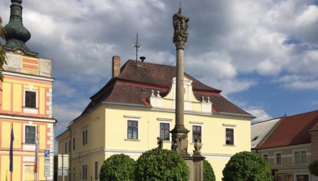 A Plague Column in The Czech Republic, photo by Margaret Rice