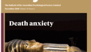 Death Anxiety - cover of InPsych, December 2018.