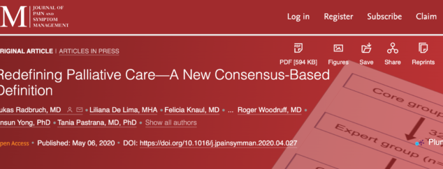 Redefining Palliative Care—A New Consensus-Based Definition