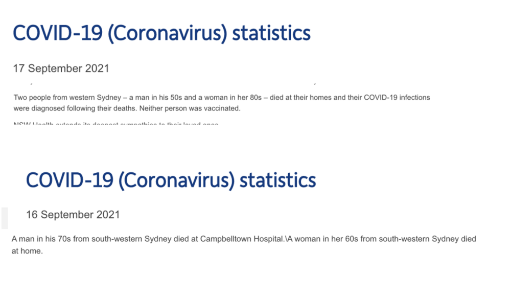 And NSW Covid deaths at home figures continue to grow