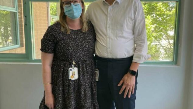 Clinical nurse consultant Nikki (Turner) Campbell (Turner) and Associate Professor Richard Chye, of Sacred Heart Hospice, Sydney.