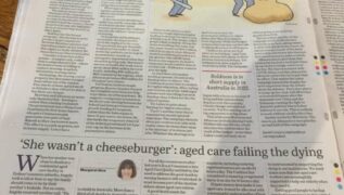 'She wasn't a cheeseburger': aged care failing the dying
