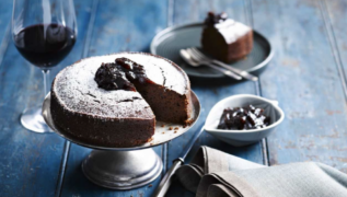 Lyndey Milan's Simple Chocolate Sour Cream Cake with Coffee Spiced Dates