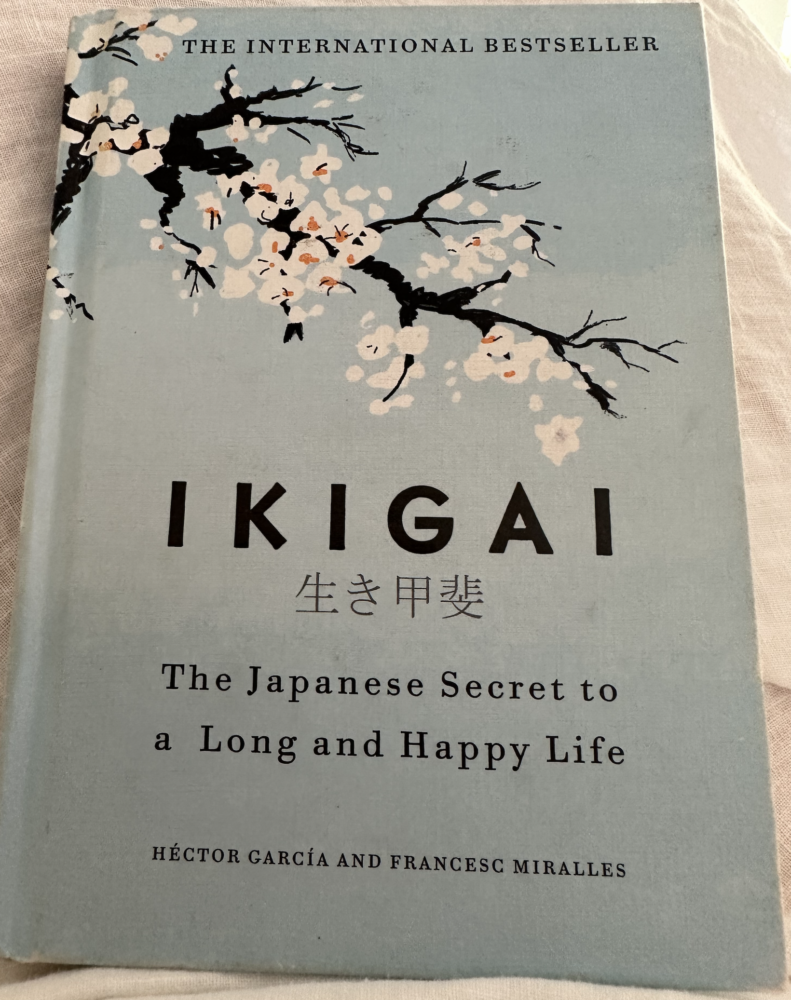 The cover to the book Ikigai - The Japanese Secret to a Long and Happy Life by Hector Garcia and Francesc Miralles.