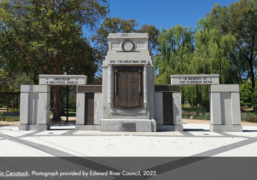 Commemorating not celebrating Anzac Day - Deniliquin War Memorial, courtesy of the NSW War Memorials Register