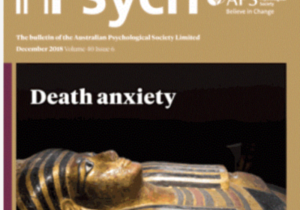 Death Anxiety - cover of InPsych, December 2018.